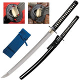 Cold Steel Wakizashi 21 Inch 1060HC Blade Long Handle With White Rayskin Brass Menuki For Collectors by Cold Steel