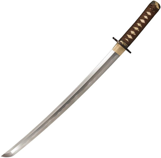 Cold Steel Mizutori Crane Wakazashi Damascus Blade 21-Inch Hamon Hand Wrapped Rayskin Handle For Collectors by Cold Steel
