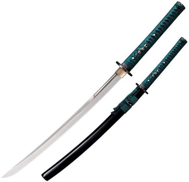 Cold Steel Dragonfly Wakizashi Long 1060HC Satin Blade With Silk Cord Handle For Collectors by Cold Steel