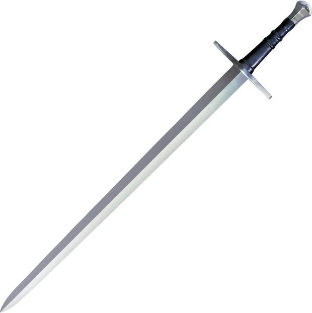 Cold Steel Hand-and-Half Sword CS-88HNH 1060 Carbon Steel Satin Blade Leather Scabbard For Collectors And Reenactors by Cold Steel