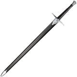 Cold Steel Hand-and-Half Sword CS-88HNH 1060 Carbon Steel Satin Blade Leather Scabbard For Collectors And Reenactors by Cold Steel