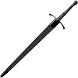 Cold Steel Italian Long Sword MAA 47In Double Edged Black Blade Leather Scabbard Collectors by Cold Steel