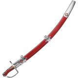 Cold Steel Polish Saber 32in Mirror Polished 1055 Carbon Steel Blade With Red Handle And Leather Scabbard For Collectors by Cold Steel