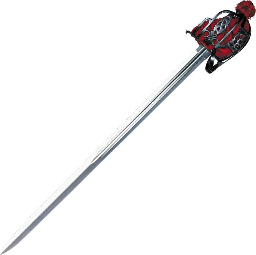 Cold Steel Scottish Broad Sword CS 88SB Sharpened Double Edge Blood Groove 1055 Carbon Steel Basket Hilt For Collectors by Cold Steel