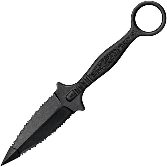 Cold Steel FGX Ring Dagger CS-92FR Self Defense Ring Dagger With Serrated 3.5 Inch Blade Black Griv Ex by Cold Steel