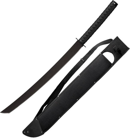 Cold Steel Tactical Katana Machete CS97TKMS Full Tang 24In Black Coated 1055HC Blade For Survivalists by Cold Steel