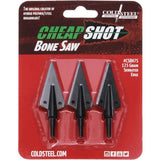Cold Steel Cheap Shot Bone Saw Broadheads 125 Grain Serrated 3 Pack For Bowhunters by Cold Steel