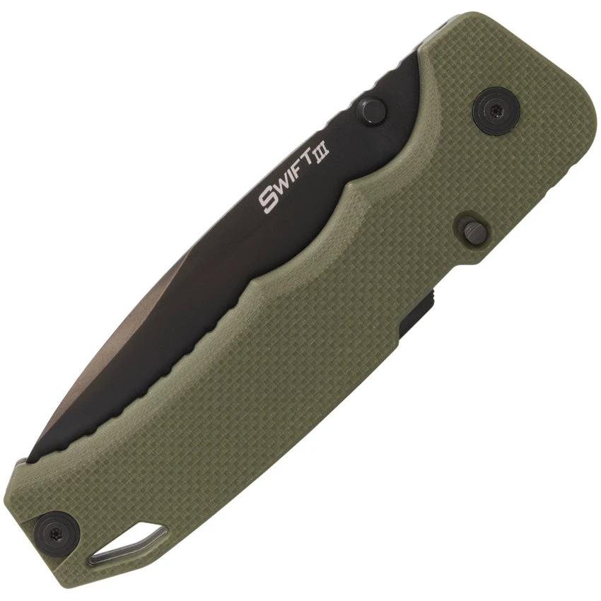 Cold Steel Swift III Atlas Lock Folding Knife Rugged OD Green G10 CPM M4 Drop Point for EDC Enthusiasts by Cold Steel