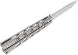 Cold Steel Arc Angel Premium Butterfly Knife Satin Clip Point Blade Aluminum Handle For Collectors by Cold Steel