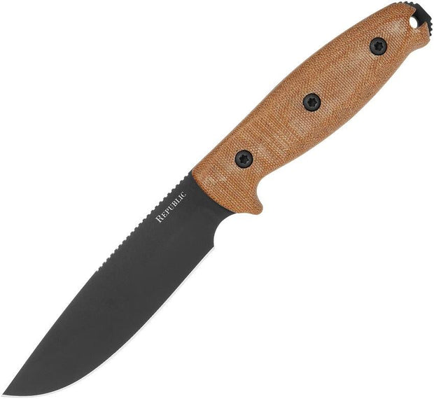 Cold Steel Republic Bushcraft Knife S35VN Full Tang Micarta Handle Ionbond Finish Leather Sheath Survivalists 10 Inch by Cold Steel