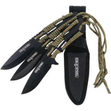 Cold Steel Throwing Knives 3 Pack Durable Cord Wrapped Handles 9 Inch Overall For Target Practice by Cold Steel