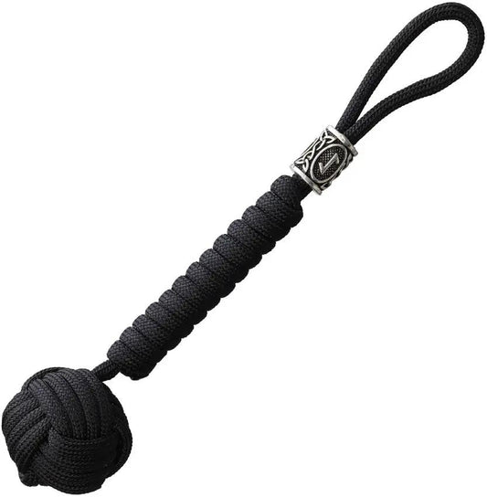 Coeburn Monkey Fist Lanyard Black Paracord Viking Bead For Outdoor Survivalists And Tactical Enthusiasts by Coeburn Tool
