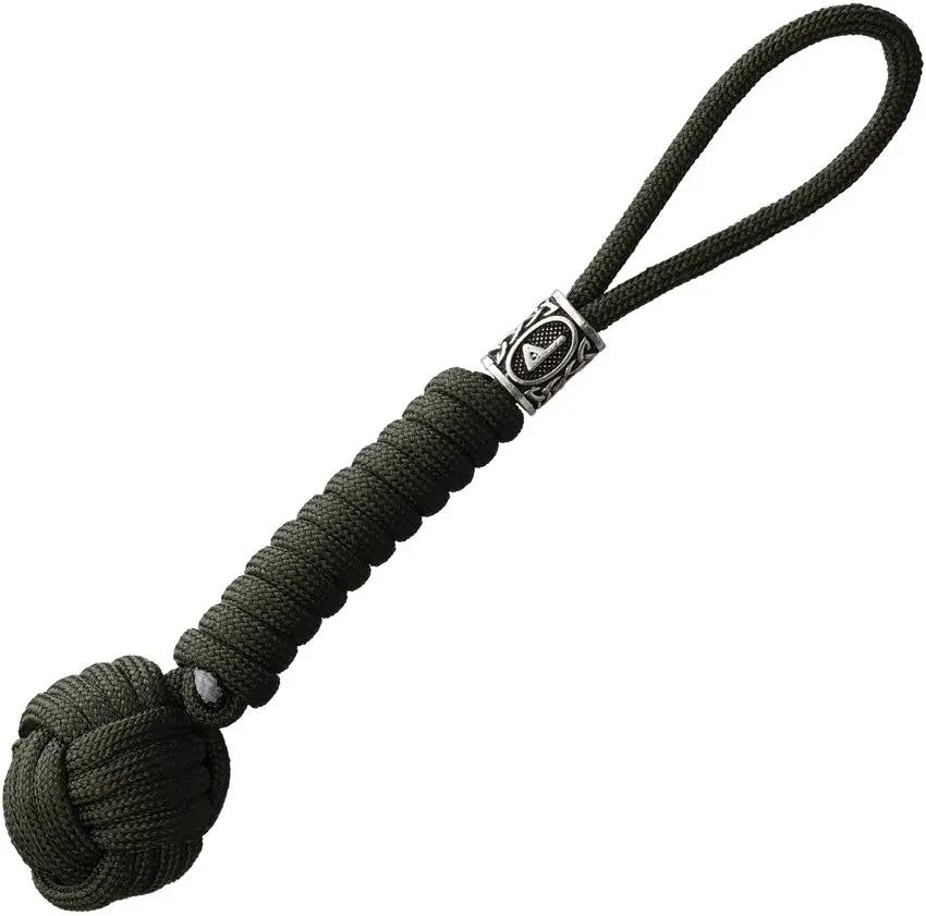Coeburn Monkey Fist Lanyard OD Green Paracord With Viking Bead For Outdoor Survivalists by Coeburn Tool