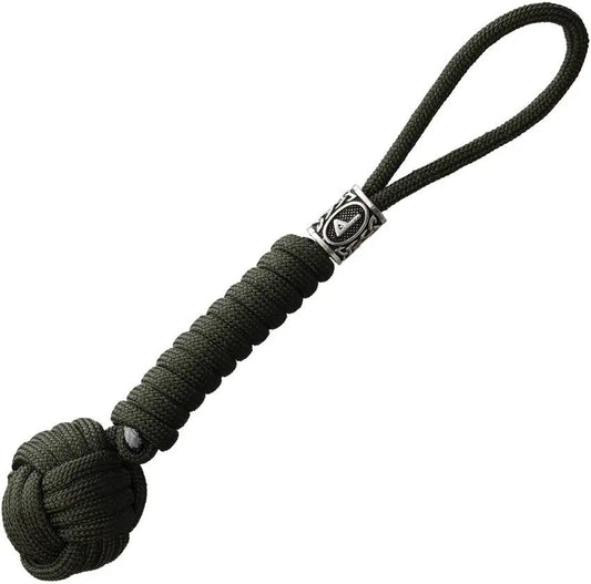 Coeburn Monkey Fist Lanyard OD Green Paracord With Viking Bead For Outdoor Survivalists by Coeburn Tool