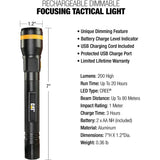 Caterpillar CT2505 Rechargeable LED Flashlight 550 Lumens 120m Range 2H Runtime Aluminum Water Resistant For Pros by Caterpillar