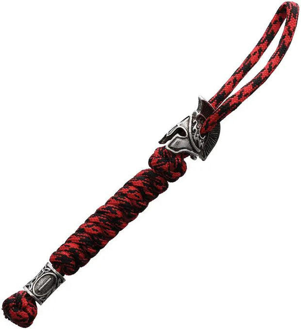 Coeburn Tool Durable Red Spartan Paracord Lanyard With Viking Bead Pattern 6.69in For Outdoor Enthusiasts by Coeburn Tool
