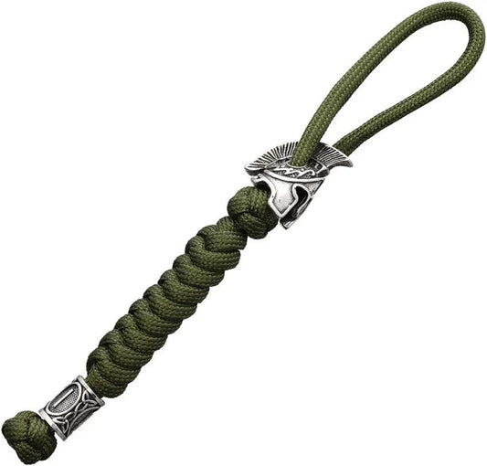 Coeburn Tool Spartan Paracord Lanyard For Outdoor Enthusiasts With Spartan Helmet Bead And Viking Accent Green by Coeburn Tool