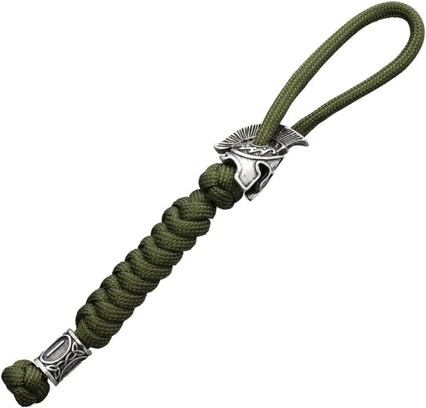 Coeburn Tool Spartan Paracord Lanyard For Outdoor Enthusiasts With Spartan Helmet Bead And Viking Accent Green by Coeburn Tool