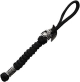 Coeburn Spartan Paracord Lanyard Black 6.69 Inch With Silver Helmet Bead And Viking Bead For Outdoor Survivalists by Coeburn Tool