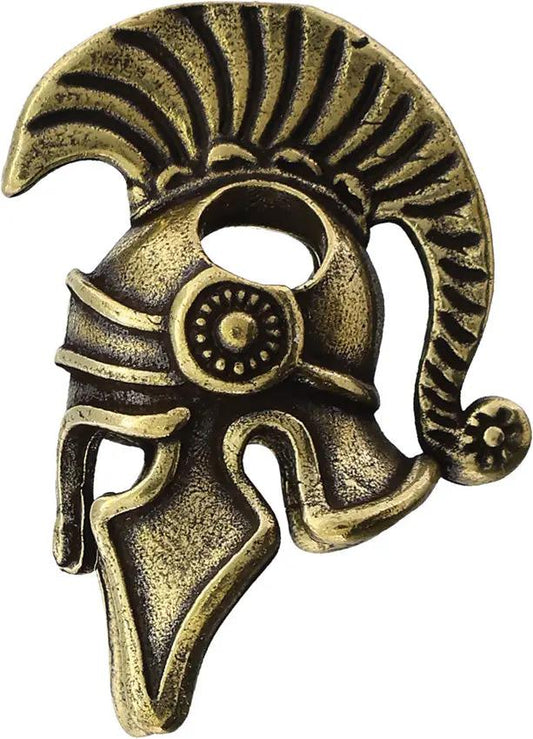 Coeburn Tool Brass Spartan Helmet Bead 1x0.9 Inches Fits 550 Paracord Durable Brass Accessory For Paracord Bracelets by Coeburn Tool