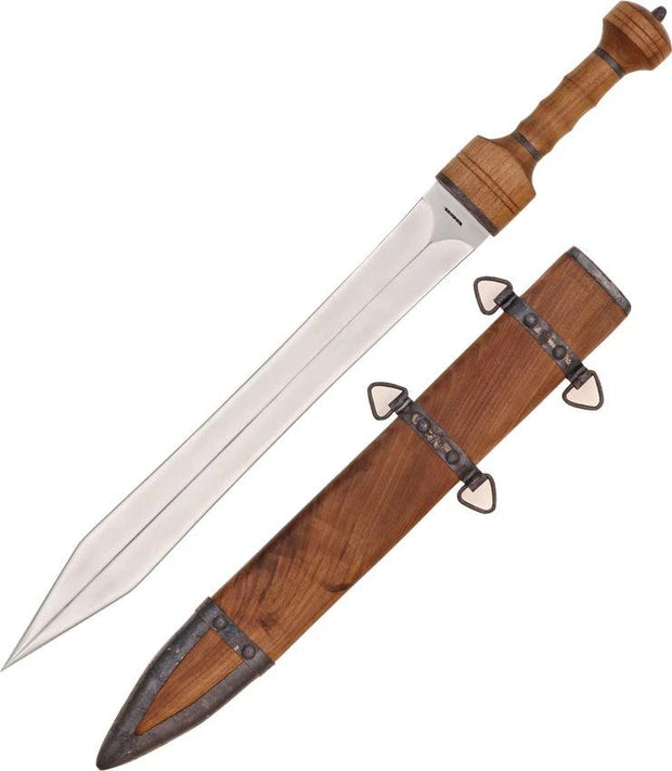 Condor Mainz Gladius Sword CTK1001 18.75In 1075 Carbon Steel High Polish Finish Walnut Leather Grip For Collectors by Condor