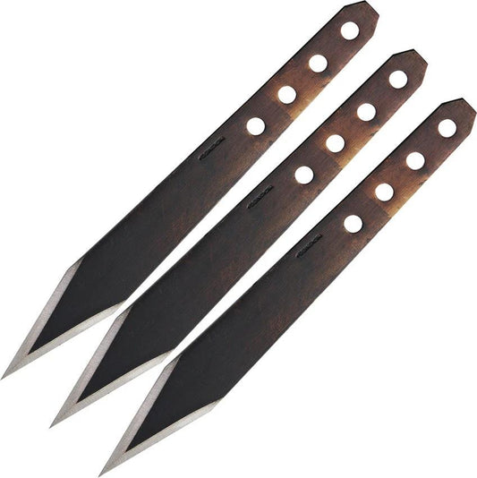 Condor Half Spin Throwing Knife Set For Outdoor Enthusiasts 11.8in 1075 High Carbon Steel 3 Knife Pack by Condor