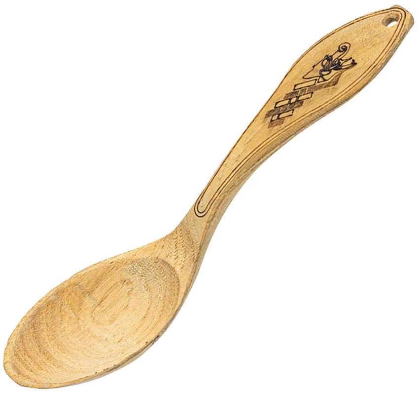 Condor Norse Dragon Carved Spoon 5.5in Natural Wood With Lanyard Hole Boxed Gift for Outdoorsmen by Condor