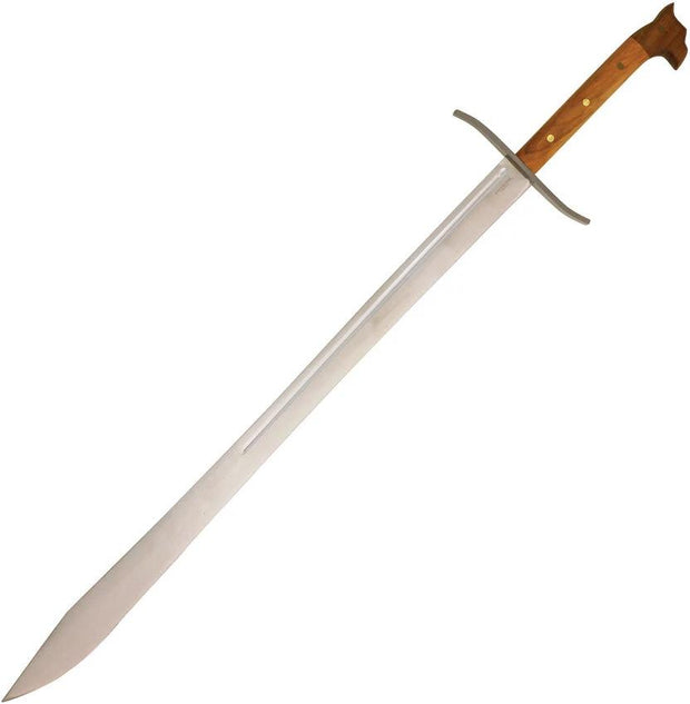 Condor Grosse Messer Sword CTK1019-32HC 42In FullTang Satin 1075HC Blade Hickory Walnut Handle LeatherSheath Collectors by Condor