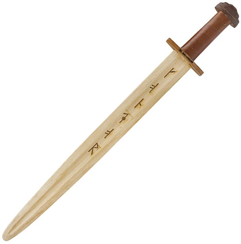Condor Viking Ironside Wooden Sword CTK1021 20HI For Larp Cosplay 20In Blade Natural Wood Leather Wrapped Handle by Condor