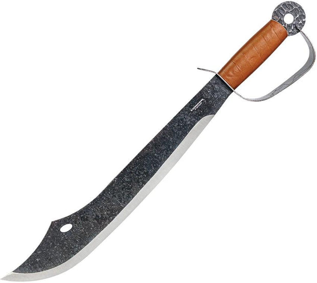 Condor Buccaneer Sword CTK1030 15.5 Inch 1075HC Blade Leather Wrapped Handle D Guard With Belt Sheath For Collectors by Condor