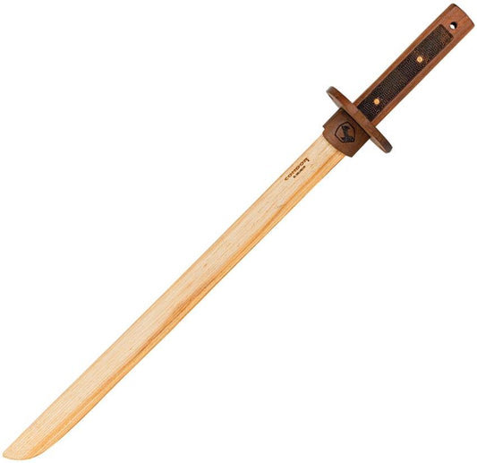 Condor Wakazashi Wooden Sword For Martial Arts Training 18In Blade 24In Overall Burnt Hickory Blade Walnut Handle by Condor