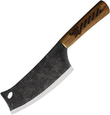 Condor Norse Dragon Cleaver Seven Point Five Inch 1075HC Blade Full Tang Burnt Hickory Handle Leather Sheath Bushcraft by Condor