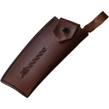 Condor Norse Dragon Cleaver Seven Point Five Inch 1075HC Blade Full Tang Burnt Hickory Handle Leather Sheath Bushcraft by Condor