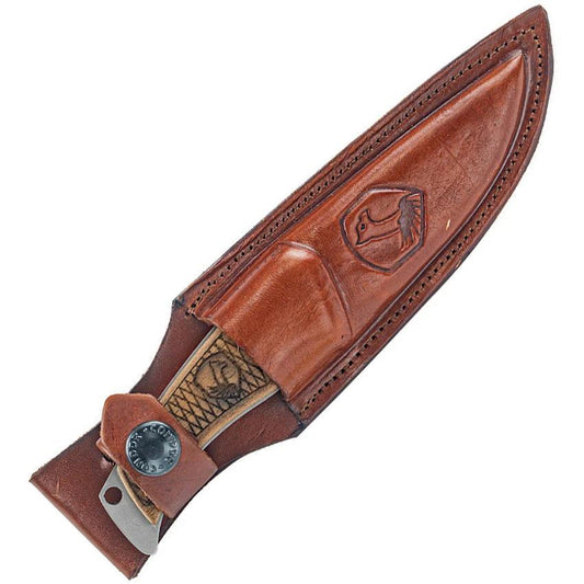 Condor Okavango Hunting Knife CTK118 Satin 440C Blade Full Tang Walnut Handle Premium Leather Sheath For Hunters by Condor