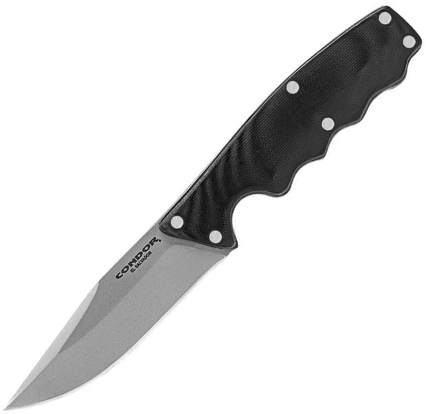 Condor Credo Fixed Blade CTK119 3.5 Inch Satin 420HC Blade Full Tang G10 For Outdoor Enthusiasts Rugged by Condor