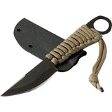 Condor Kickback Fixed Blade Neck Knife 2.75in 1075 Carbon Steel Rugged Paracord Handle and Kydex Sheath for Survivalists by Condor