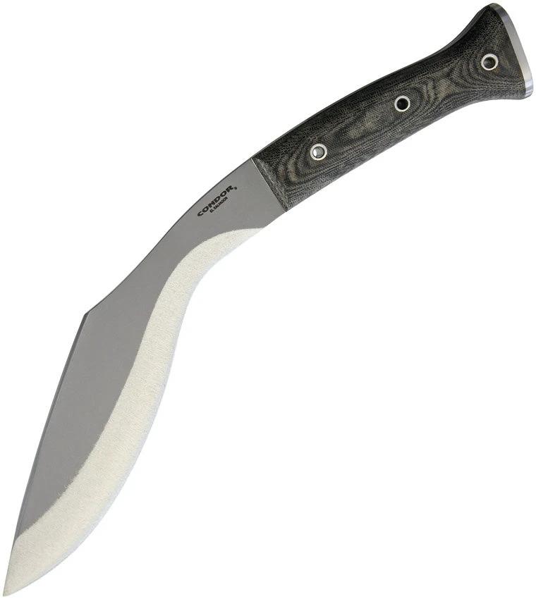 Condor K-Tact Kukri Knife Green Satin 9.5in Blade Full Tang Green Micarta Handle Kydex Sheath For Outdoor Enthusiasts by Condor