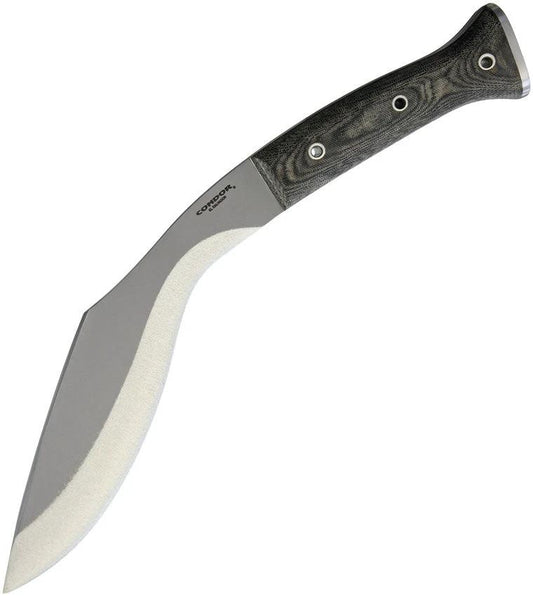 Condor K-Tact Kukri Knife Green Satin 9.5in Blade Full Tang Green Micarta Handle Kydex Sheath For Outdoor Enthusiasts by Condor