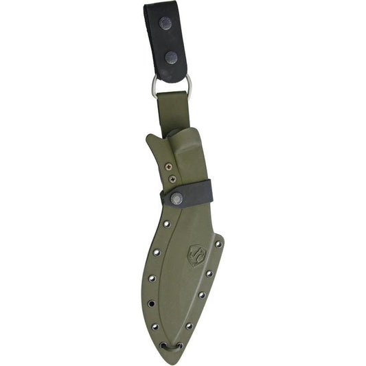 Condor K-Tact Kukri Knife Green Satin 9.5in Blade Full Tang Green Micarta Handle Kydex Sheath For Outdoor Enthusiasts by Condor