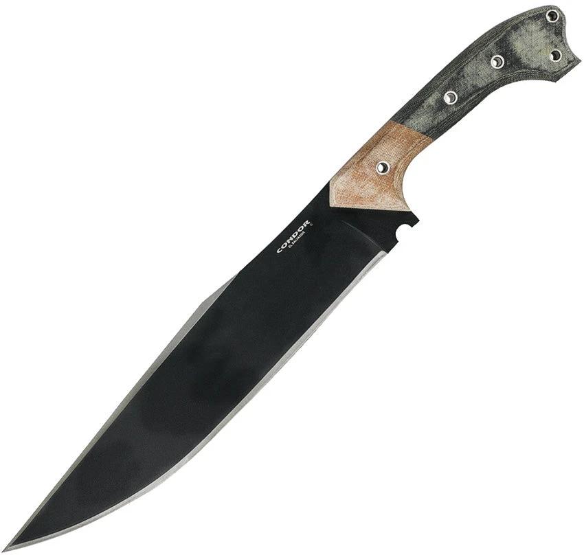 Condor Atrox Knife Outdoor Survivalists Full Tang Eleven And A Quarter Inch Traction Blade Micarta Handle Kydex Sheath by Condor