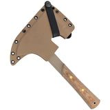 Condor Fortis Fidelis Axe CTK1816 7 Inch Desert Tan 1075HC Head Linen Micarta Handle Kydex Sheath For Outdoorsmen by Condor