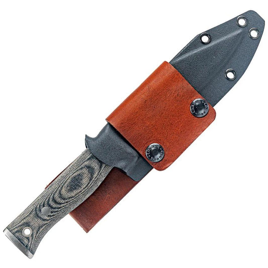 Condor Sigrun Rugged Fixed Blade Knife For Outdoor Survivalists 1075HC Steel With Black Canvas Micarta Handle by Condor