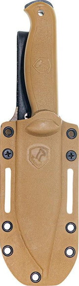 Condor Fighter Desert Fixed Blade Knife With Cerakote 1075HC Blade Full Tang Desert Tan Handle For Outdoorsmen by Condor