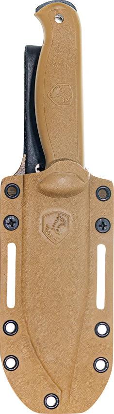 Condor Fighter Desert Fixed Blade Knife With Cerakote 1075HC Blade Full Tang Desert Tan Handle For Outdoorsmen by Condor