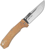 Condor Tactical Pass Com-Tact Liner Knife CTK1835-5MSK 4.25in Blade 14C28N Sandvik Steel Tan Micarta For EDC by Condor