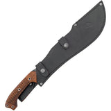 Condor Vipera Machete 12.88in Blade 1075HC Steel Snake Skin Finish Rugged Leather Belt Sheath For Outdoorsmen by Condor