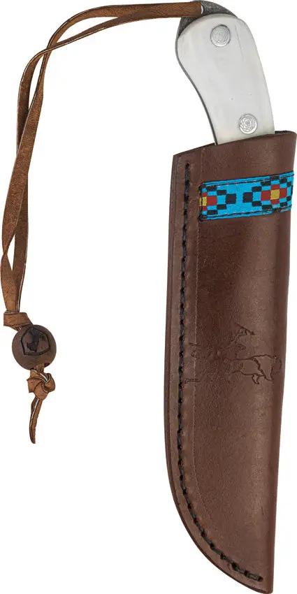 Condor Blue River Fixed Blade Knife CTK2825 Scandi 1095HC Micarta Turquoise Inlay Full Tang For Bushcraft Enthusiasts by Condor