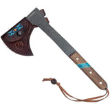Condor Blue River Tomahawk 1075HC Steel Head 3.5 Inch Edge Walnut Handle Full Tang Leather Sheath Outdoor Enthusiasts by Condor