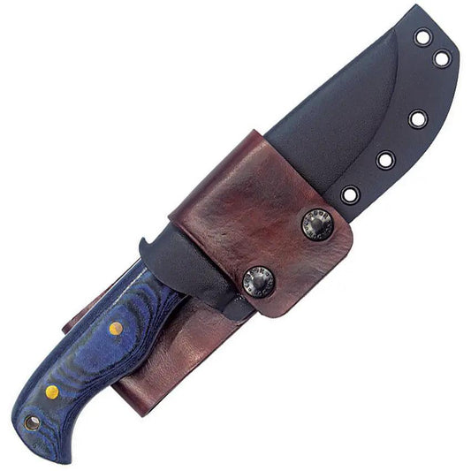 Condor Havoc Fixed Blade Knife 5.5 Inch 1075HC Steel Full Tang Blue Micarta Handle with Kydex Sheath for Outdoorsmen by Condor