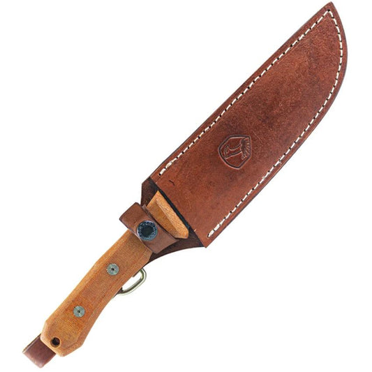 Condor Mountain Pass Camp Knife CTK2835 7 Inch 1095HC Full Tang With Canvas Micarta Handle For Rugged Adventurers by Condor